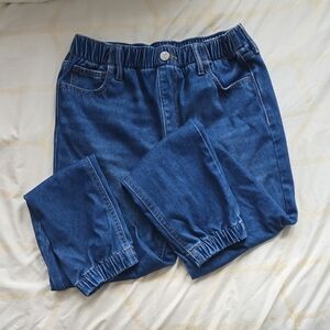 Blue Denim Jogger Pants